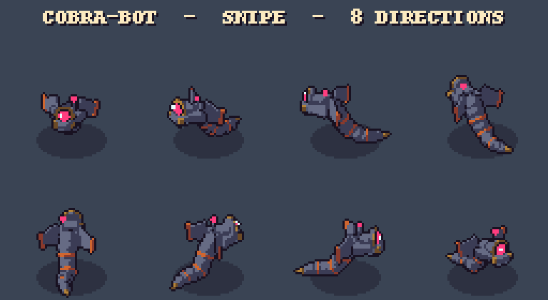 Kamikaze-Bot explode animation in all 8 directions