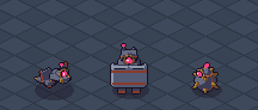 Robot Series Pack 4: Elite lineup of three animated isometric robots